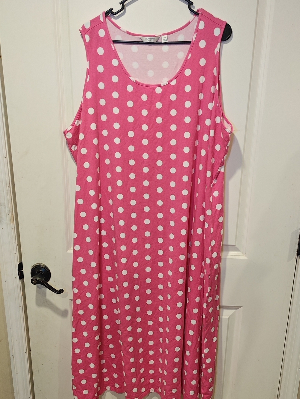Liz Claiborne Pink Polka Dot Maxi Dress